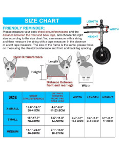 Silla de Ruedas para Perros Pequeños Celestaura Ajustable 2