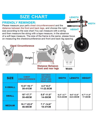 Silla de Ruedas para Perros Pequeños Celestaura Ajustable