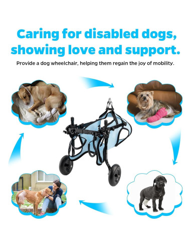 Silla de Ruedas para Perros Pequeños Celestaura Ajustable