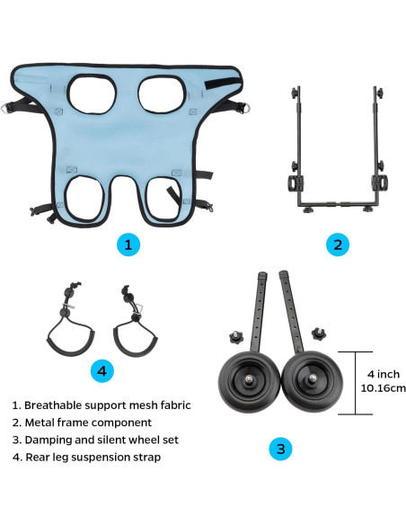 Silla de Ruedas para Perros Pequeños Celestaura Ajustable