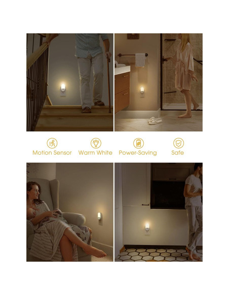 Luz Nocturna con Sensor de Movimiento LOHAS 2Pack 3000K