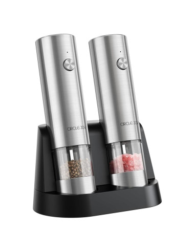 Molinillos Eléctricos de Sal y Pimienta CIRCLE JOY con Base Doble