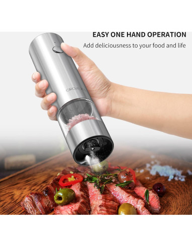 Molinillos Eléctricos de Sal y Pimienta CIRCLE JOY con Base Doble