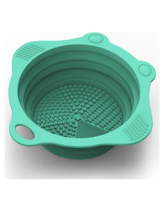 Almohadilla de Limpieza de Brochas de Maquillaje YalsFTY Verde 15x15.7cm