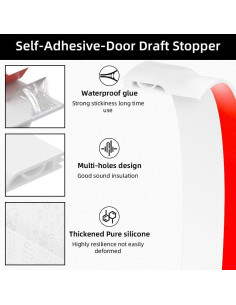 Tapón para Corrientes de Aire Ormein 99cm Blanco Silicona 2