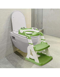 Asiento de Entrenamiento para Baño Bambinao Verde 2-en-1 2