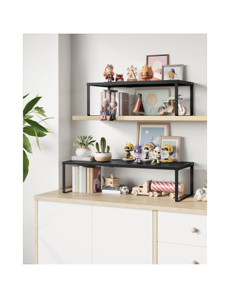 Estantes Expandibles para Especias SONGMICS, Juego de 2, Negro Mate