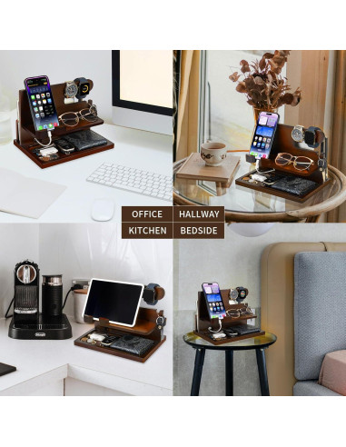 Estación de Acoplamiento de Madera Pinzoveno para Teléfono