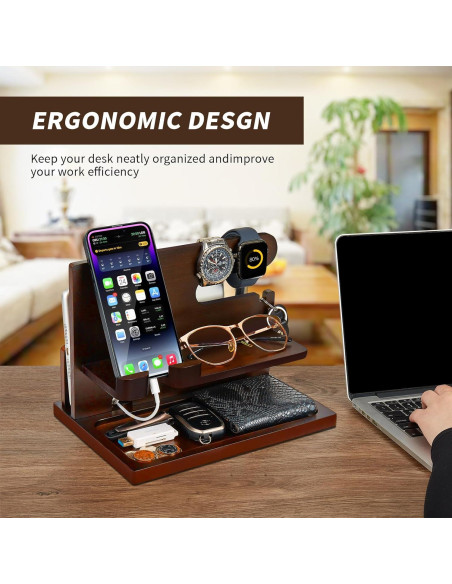 Estación de Acoplamiento de Madera Pinzoveno para Teléfono