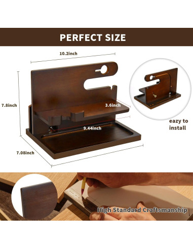 Estación de Acoplamiento de Madera Pinzoveno para Teléfono