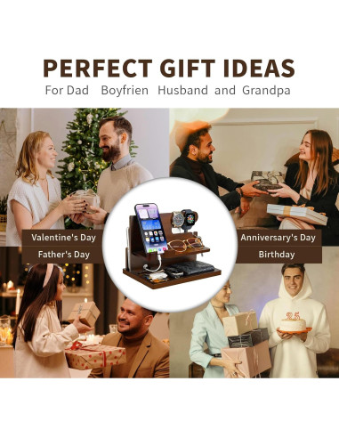 Estación de Acoplamiento de Madera Pinzoveno para Teléfono