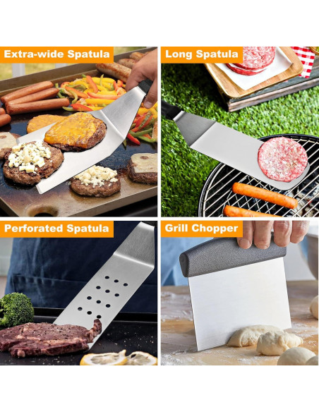 Kit de Accesorios para Plancha POLIGO 28 Piezas - BBQ Profesional