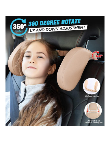 Almohada de Reposacabezas JZCreater Ajustable 180 Beige