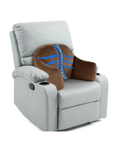 Almohada Lumbar MABOZOO Cuña 90x32x19 cm Marrón