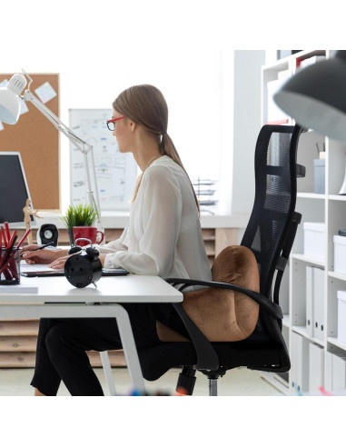 Almohada Lumbar MABOZOO Cuña 90x32x19 cm Marrón