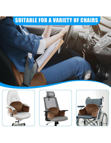 Almohada Lumbar MABOZOO Cuña 90x32x19 cm Marrón