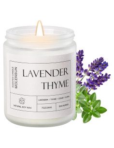 Vela Aromática Molensun 198 g Tomillo y Lavanda - Cera de Soja