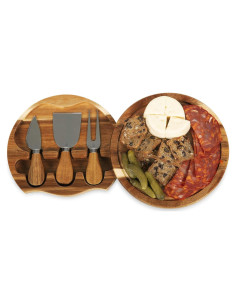 Tabla de Queso Brie Acacia Picnic Time con Cuchillos 19 cm