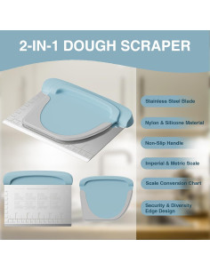 Set de Raspador de Masa Matscover Azul - Acero Inoxidable 2