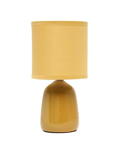Lámpara de Mesa Simple Designs LT1134-MST Cerámica 25.5 cm Amarillo Mostaza