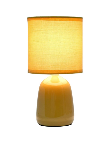 Lámpara de Mesa Simple Designs LT1134-MST Cerámica 25.5 cm Amarillo Mostaza