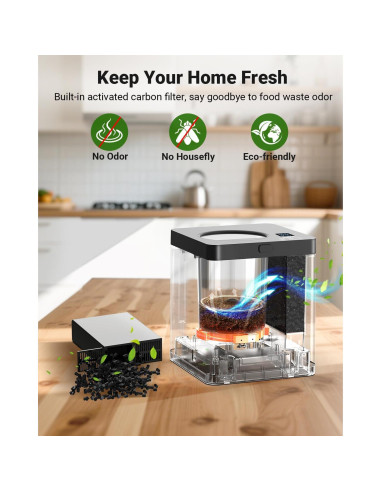 Compostador Eléctrico Growell 2.5L Sin Olores con Pantalla LED