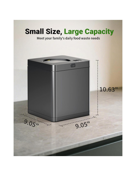 Compostador Eléctrico Growell 2.5L Sin Olores con Pantalla LED