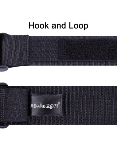 Correas de Equipaje Wisdompro 2 Pcs Ajustables Nylon Negro