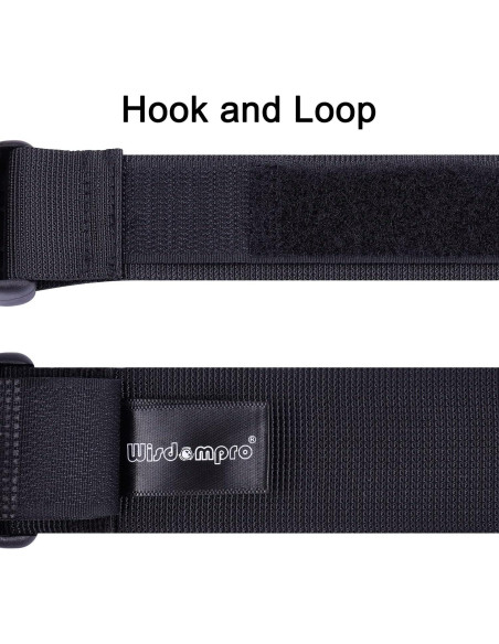 Correas de Equipaje Wisdompro 2 Pcs Ajustables Nylon Negro