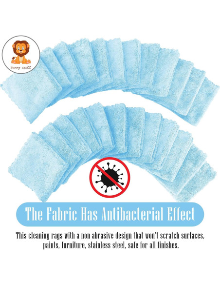 Paquete de 24 paños de cocina reutilizables Sunny zzzZZ 25.4 cm