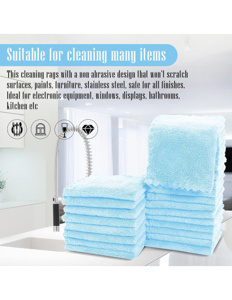 Paquete de 24 paños de cocina reutilizables Sunny zzzZZ 25.4 cm