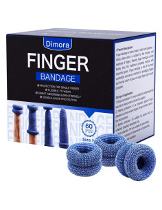 Protectores de Dedos Dimora - Paquete de 60 Unidades Mediano Azul