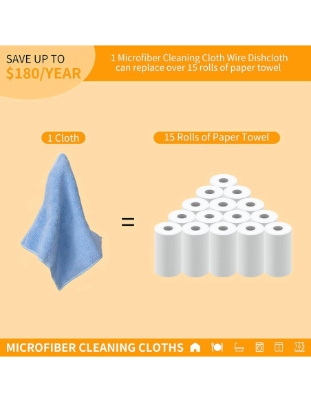 Paño de limpieza de microfibra Inkhut 10 unidades 25.4x25.4cm