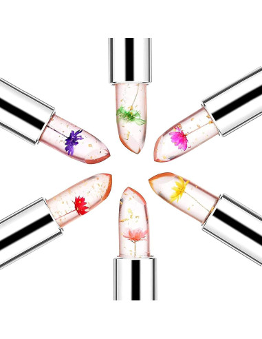 Bálsamo Labial de Gel Firstfly 6 Piezas Cambio de Color