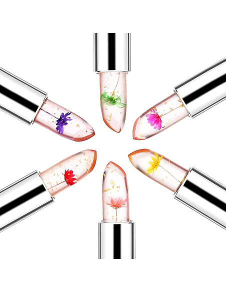 Bálsamo Labial de Gel Firstfly 6 Piezas Cambio de Color