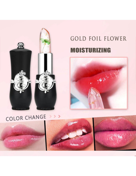 Bálsamo Labial de Gel Firstfly 6 Piezas Cambio de Color