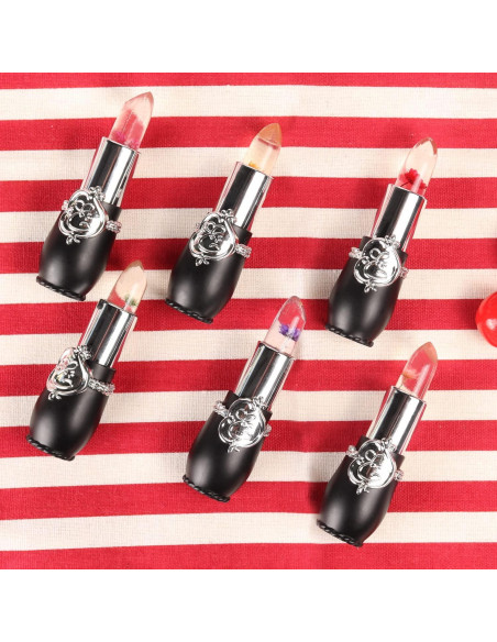 Bálsamo Labial de Gel Firstfly 6 Piezas Cambio de Color