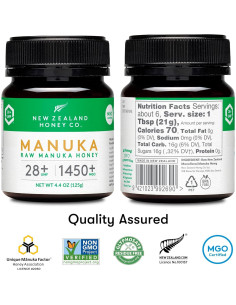 Miel Cruda de Manuka UMF 28+ New Zealand Honey Co. 125g 2