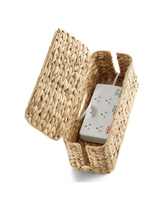 Caja Organizadora de Cables Tidita - Mimbre Natural 38.1x15.2 cm