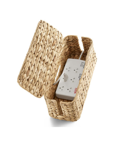 Caja Organizadora de Cables Tidita - Mimbre Natural 38.1x15.2 cm