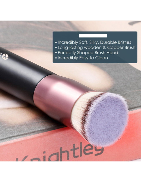 Brocha de Maquillaje Kabuki KINGMAS Punta Plana 14cm