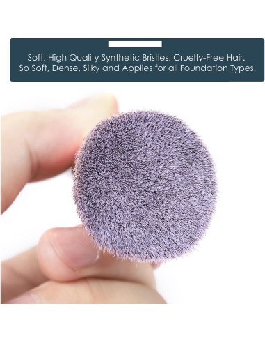 Brocha de Maquillaje Kabuki KINGMAS Punta Plana 14cm