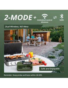 Termómetro de Carne Digital WiFi Bluetooth CharMeter 2 Sondas 2