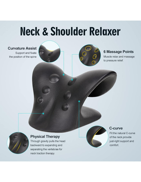 Estirador de Cuello ComfortLife para Alivio del Dolor - Negro