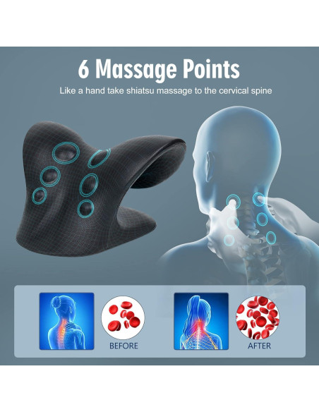 Estirador de Cuello ComfortLife para Alivio del Dolor - Negro