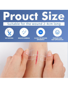 Cierres de Laceración de Emergencia 2 Pcs - Curitas Mariposa 2