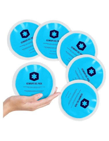 Paquete de 5 Paquetes de Gel Reutilizables ICEWRAPS para Calor y Frío