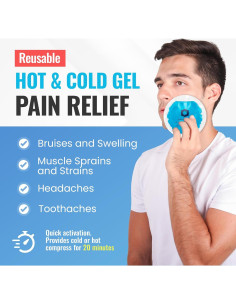 Paquete de 5 Paquetes de Gel Reutilizables ICEWRAPS para Calor y Frío 2