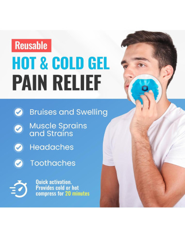 Paquete de 5 Paquetes de Gel Reutilizables ICEWRAPS para Calor y Frío