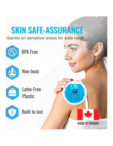 Paquete de 5 Paquetes de Gel Reutilizables ICEWRAPS para Calor y Frío